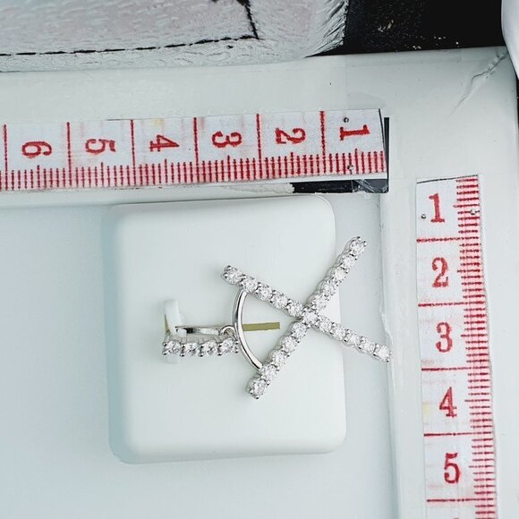 "925 Sterling Silver Cubic Zirconia Initial Pendant, UU1P6A6190 - Picture 9 of 9